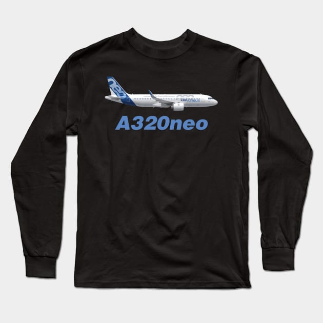 Airbus A320neo Long Sleeve T-Shirt by Avion